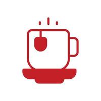 Tea Cup Vector Solid Icon. EPS 10 FIle