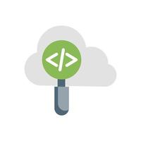 Cloud Coding Vector Icon Design Development flat EPS 10 file