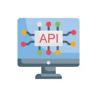 API Interface Vector Icon Design Development flat EPS 10 file