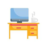 lugar de trabajo vector icono diseño desarrollo plano eps 10 archivo