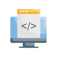 Custom Coding Vector Icon Design Development flat EPS 10 file