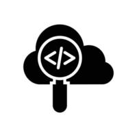 Cloud Coding Vector Icon Design Development Glyph  EPS 10 file
