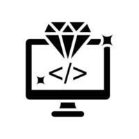 Clean Code Vector Icon Design Development Glyph  EPS 10 file