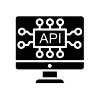 API Interface Vector Icon Design Development Glyph  EPS 10 file