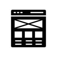 Wireframe Vector Icon Design Development Glyph  EPS 10 file