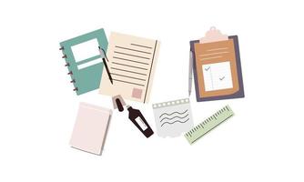 cuadernos de papel, planificadores, diarios logo vector