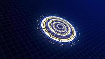 Abstract HUD circle Technology Background Free Video download