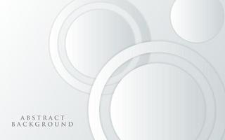 Abstract geometric background circle with grey paper vector