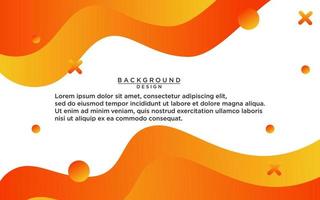Abstract Liquid shape background. Orange white fluid vector banner template for social media, web sites