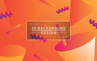 Colorful 3d Gradient geometric shape background vector