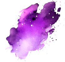 éclaboussure de peinture aquarelle violette isolée png