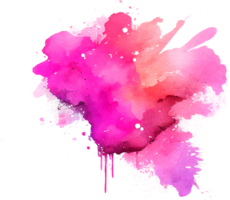 rosa acquerello dipingere spruzzo isolato png