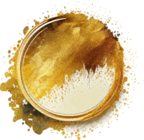 respingo de tinta glitter dourado isolado png