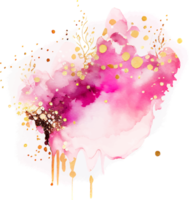 rosa acquerello dipingere spruzzo isolato png