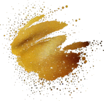 goldener glitzerlackspritzer isoliert png