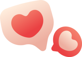 bonito desenho animado de decoração de amor dos namorados png