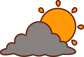 lindo clima nube temperatura dibujos animados png