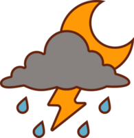 carino tempo metereologico nube temperatura cartone animato png