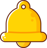 dessin animé de cloche d'or de notification png