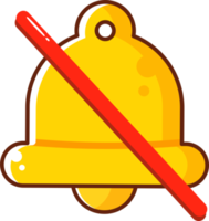 notification golden bell cartoon png