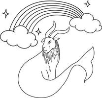 Mythic zodiac sign capricorn vector