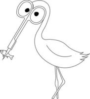 Mr. Scissorhead Stork vector