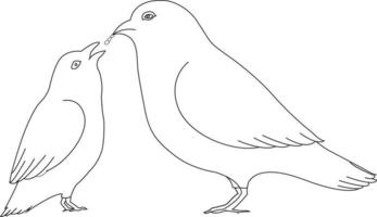 Bird Mother and Son vector