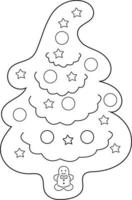 Enlightened Christmas tree vector