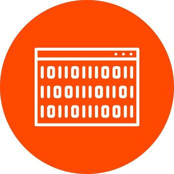 Binary Code Vector Icon