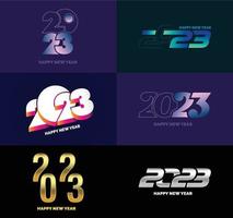 Big Set of 2023 Happy New Year logo text design 2023 number design template vector