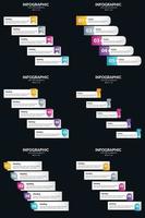 mejore su presentación con seis infografías vectoriales y diagramas de ciclo vector