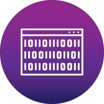 icono de vector de código binario