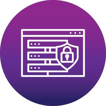 icono de vector de seguridad de base de datos