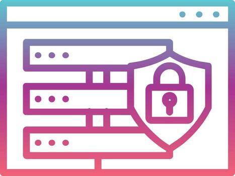 Database Security Vector Icon