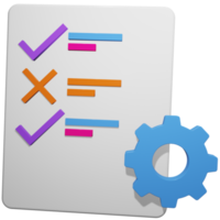 plan or evaluation list 3d icon png