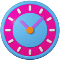 reloj de pared icono 3d, el tiempo es dinero png