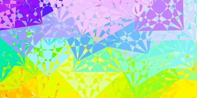 patrón de vector multicolor claro con formas poligonales.