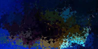 Dark Multicolor vector background with polygonal forms.