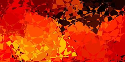 Dark Orange vector template with triangle shapes.