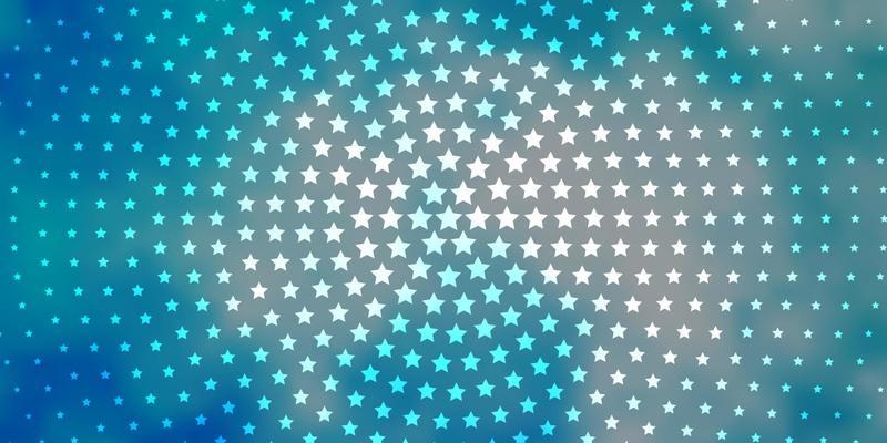 Light BLUE vector background with colorful stars.