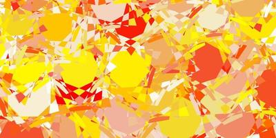 Light Orange vector background with polygonal forms.