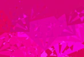 Dark Pink vector background with polygonal forms.