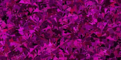 Dark Pink vector background with polygonal forms.