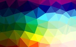 multicolor claro, textura de mosaico del triángulo del vector del arco iris.