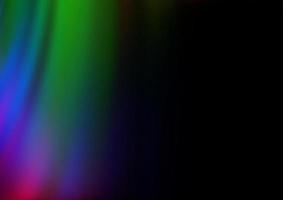 Fondo de vector de arco iris multicolor oscuro con líneas dobladas.