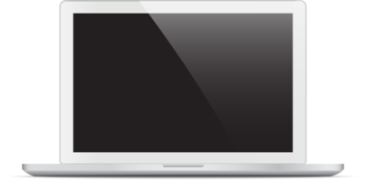 White Laptop isolated png