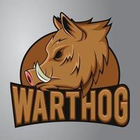 Warthog Mascot Logo vector