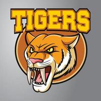 logotipo de la mascota del tigre vector