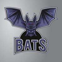 logotipo de la mascota del murciélago vector
