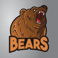 Angry Bear Mascot Illustration vector